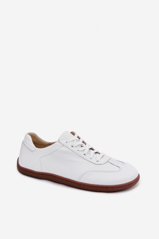 Peau Chaussures de loisirs Barefoot Zazoo N1243 couleur blanche