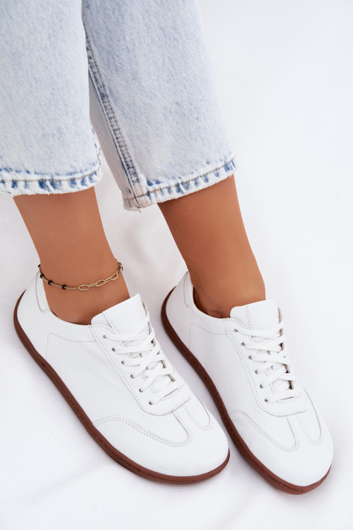 Peau Chaussures de loisirs Barefoot Zazoo N1243 couleur blanche