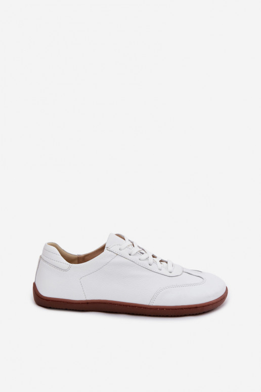 Peau Chaussures de loisirs Barefoot Zazoo N1243 couleur blanche