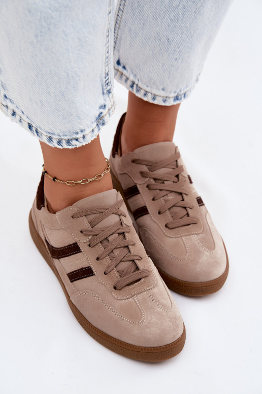 Zand suède sneakers Zazoo N1176S2