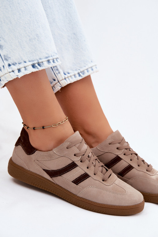 Zand suède sneakers Zazoo N1176S2