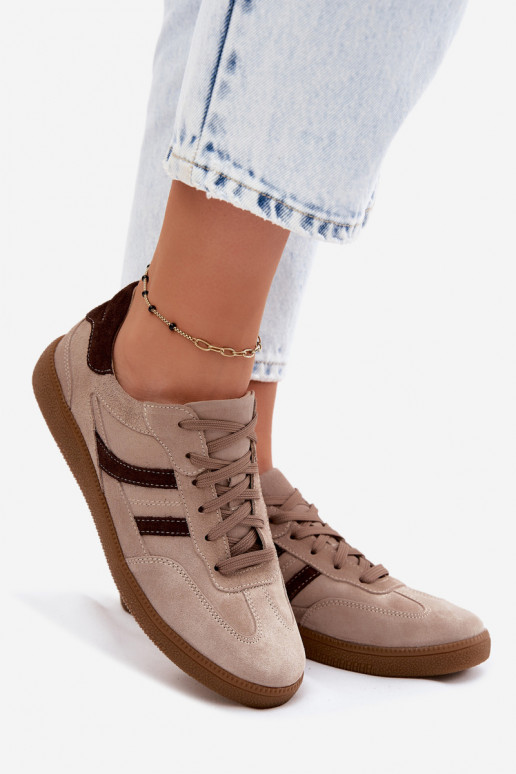 Zand suède sneakers Zazoo N1176S2