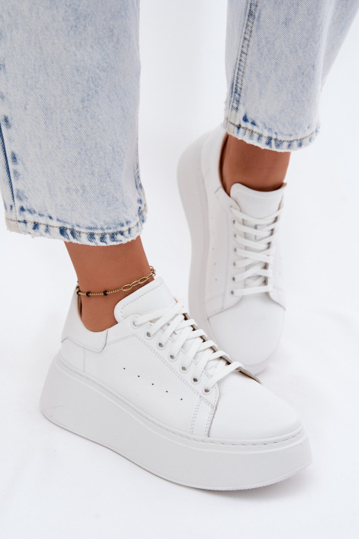 Witte platformsneakers Zazoo N408S2