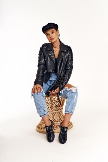 Baskets en cuir pour femme Big Star couleur noire V274871 2