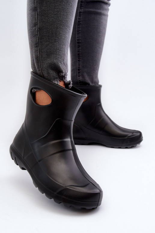 Dames waterdichte rubberen laarzen zwart LEMIGO GARDEN 752
