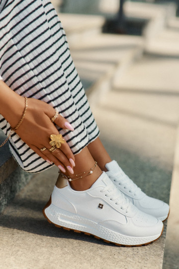  baskets Féminin Big Star RR274629 HI-POLY SYSTEM couleur blanche