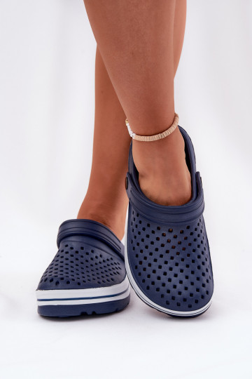 Lichte dames donkerblauwe slippers Ardanica