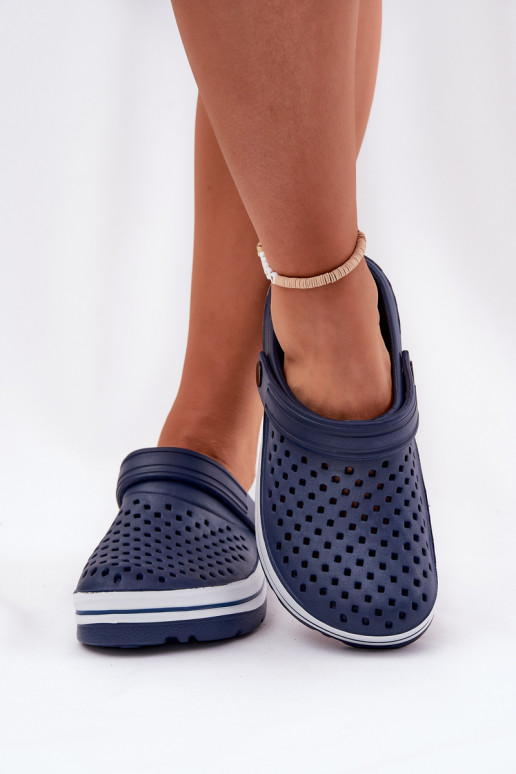 Lichte dames donkerblauwe slippers Ardanica