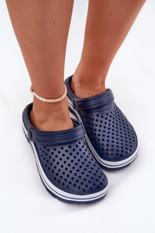 Leichte Damen dunkelblaue Slipper Ardanica