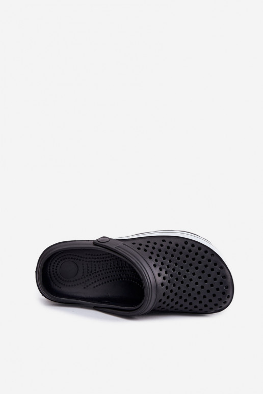 Lichte heren zwarte slippers Tai Turiravena