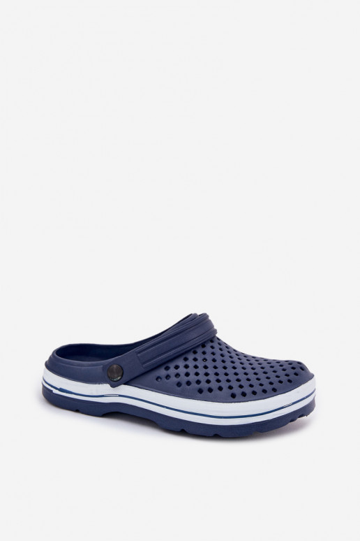 Lichte heren donkerblauwe slippers Tai Turiravena