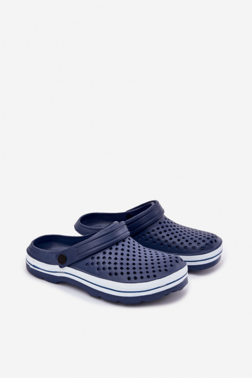 Leichte Herren dunkelblaue Slipper Tai Turiravena