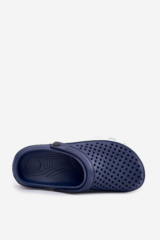 Lichte heren donkerblauwe slippers Tai Turiravena