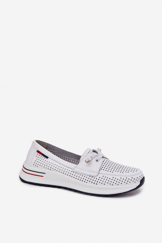 Leer schoenen Dames met platform Initte kleur Violeth