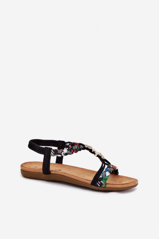Dames zwarte sandalen met bandjes Nusoreth