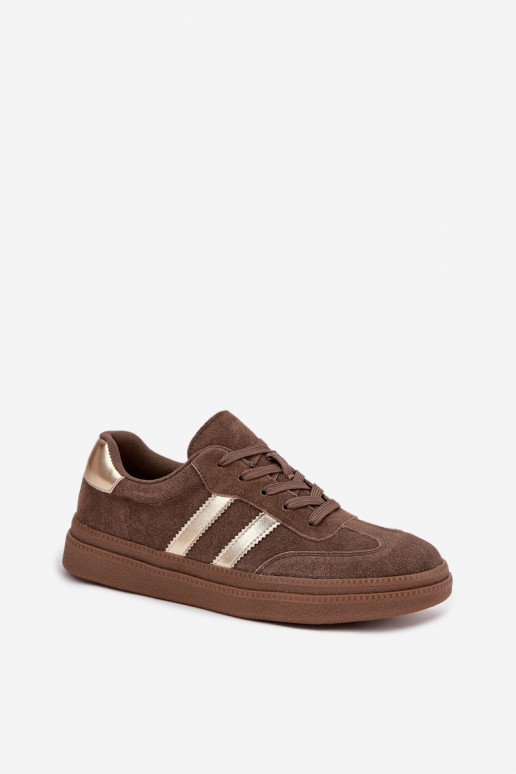 Herren braune Wildledersneaker auf Plattform Sylviona