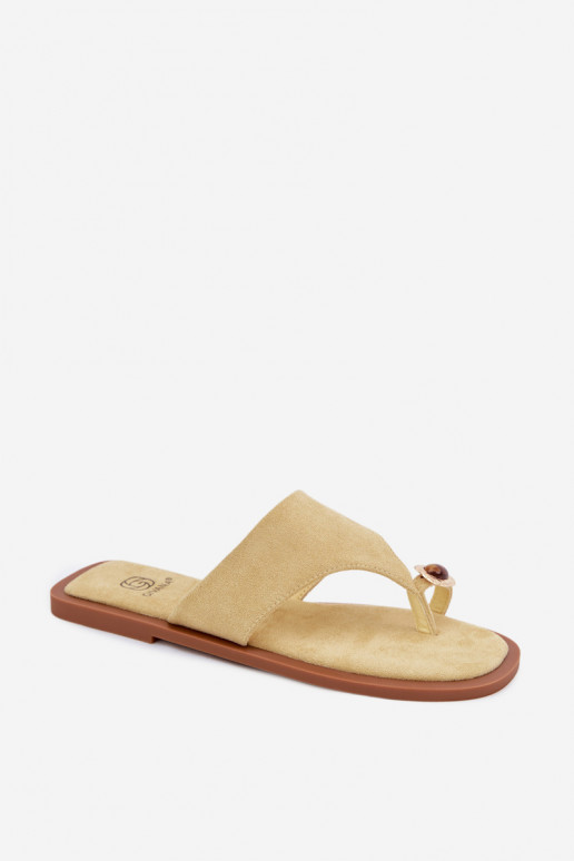 isocèle Chaussons Chaussons Féminin Avec des décorations Detalem couleur jaune Fedira