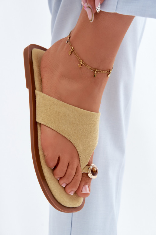 gelijk aan Slippers Slippers Dames Met sierlijk Detalem geel Fedira