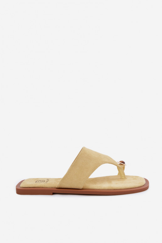 gelijk aan Slippers Slippers Dames Met sierlijk Detalem geel Fedira