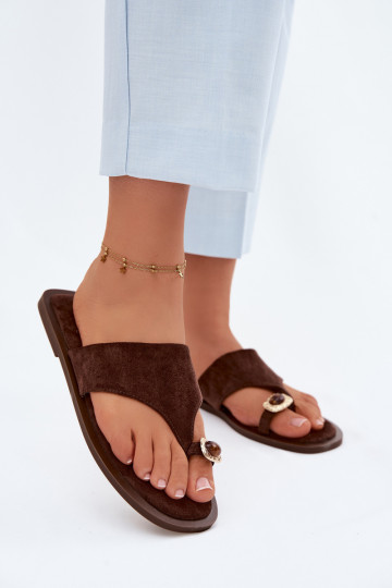 isocèle Chaussons Chaussons Féminin Avec des décorations Detalem CzekoladoÀe Fedira 2