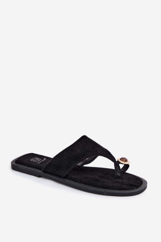 Dames slippers met decoratieve details zwart Fedira