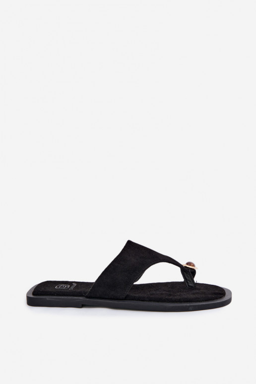 Dames slippers met decoratieve details zwart Fedira