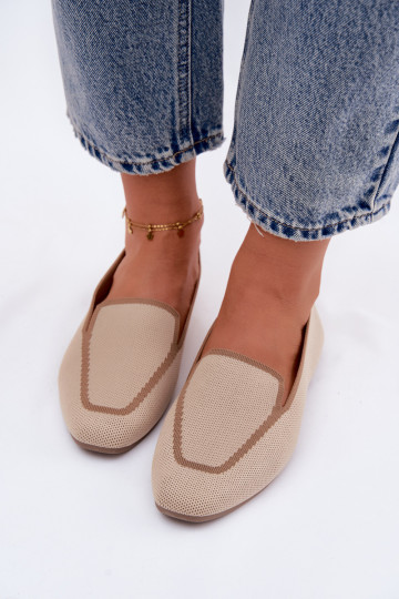 Mocassins en textile sable Selisa