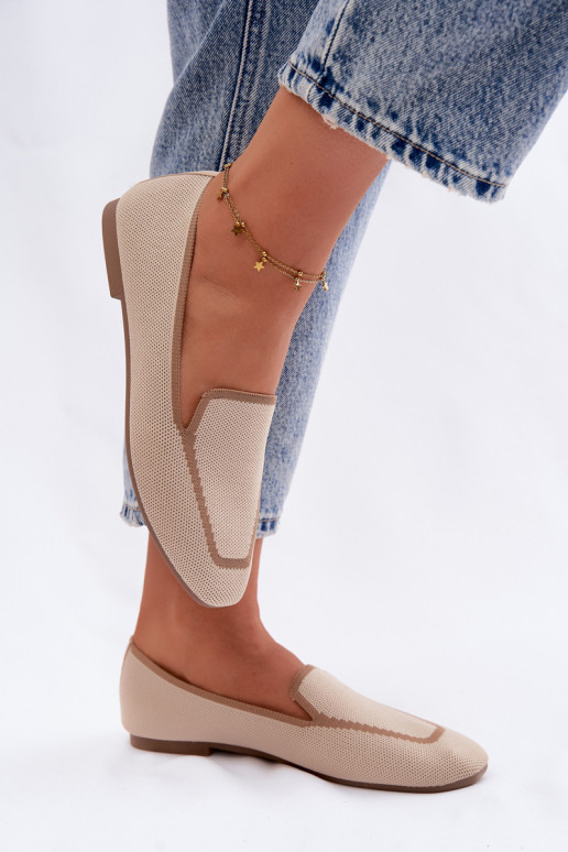 Mocassins textiles isocèle beige Selisa