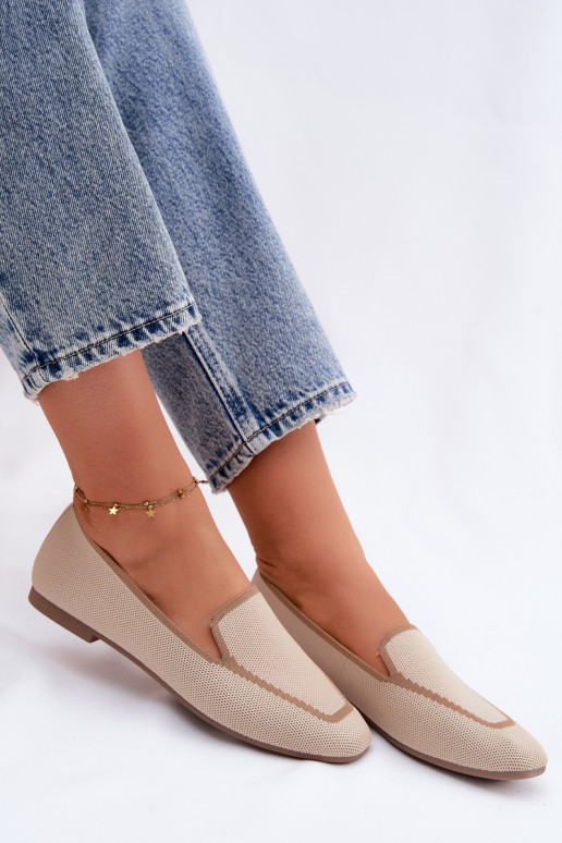 Textiel mocassins gelijk aan beige Selisa