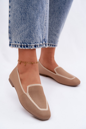 Textiele mocassins bruin Selisa
