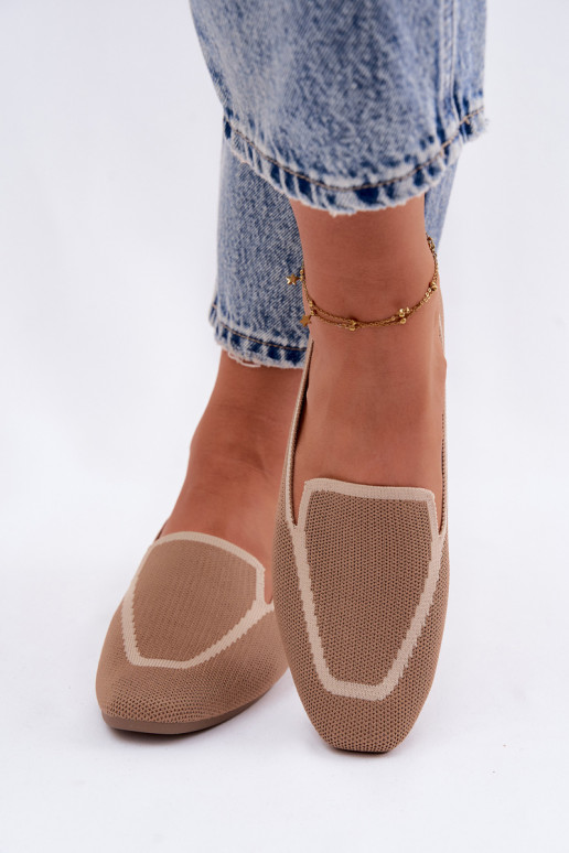 Textiel mocassins gelijk aan bruine kleur Selisa