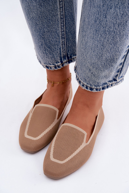 Textiele mocassins bruin Selisa