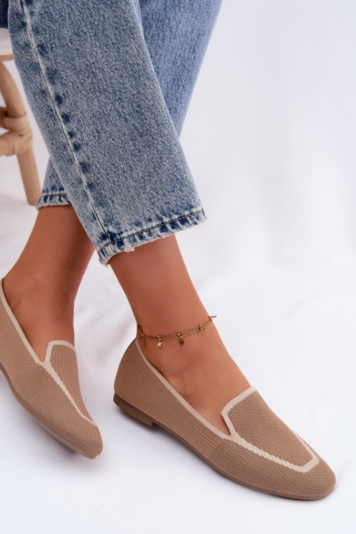 Textiel mocassins gelijk aan bruine kleur Selisa