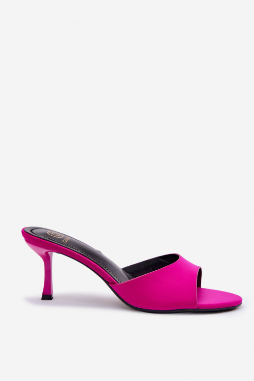 Dames slippers met dunne hakken roze Selmira