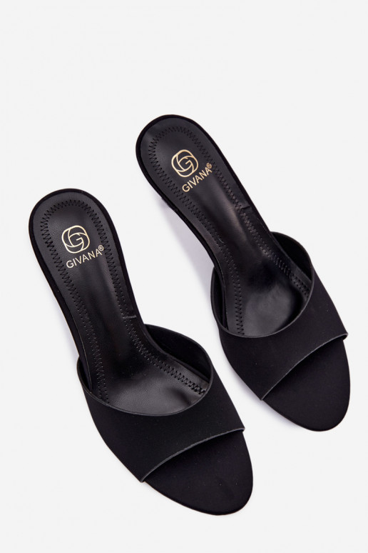 Damespantoffels met dunne hakken materiaal zInart Selmira