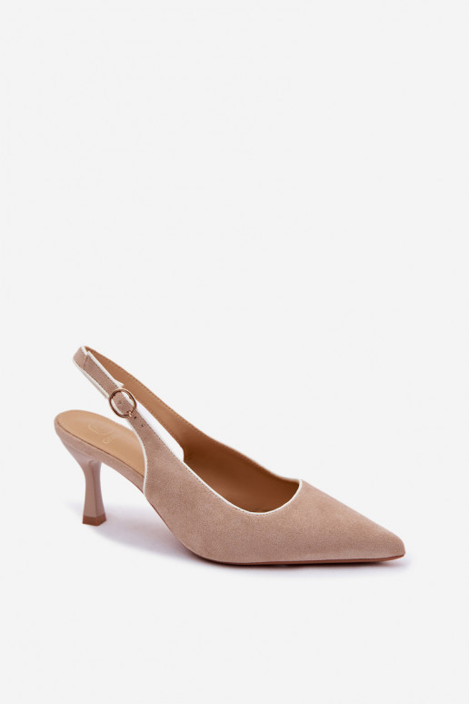 Sandales pour femmes à talons fins couleur sable Relmira