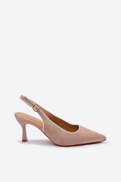 Sandales pour femmes à talons fins couleur sable Relmira