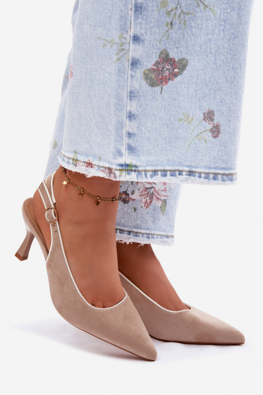 Sandales pour femmes avec des talons finsLamóÀką beige Relmira