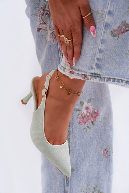 Dames sandalen met dunne hakkenLamóInką mint kleuren Relmira