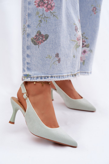 Dames sandalen met dunne hakkenLamóInką mint kleuren Relmira 2