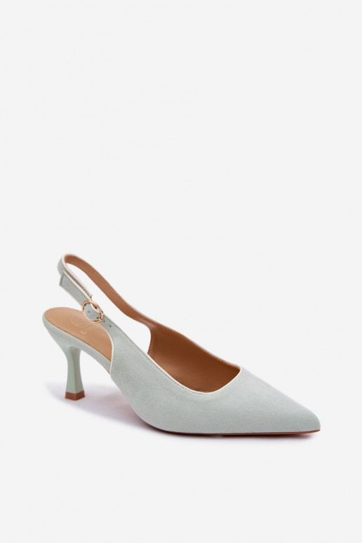 Sandales pour femmes avec des talons finsLamóÀką couleur menthe Relmira