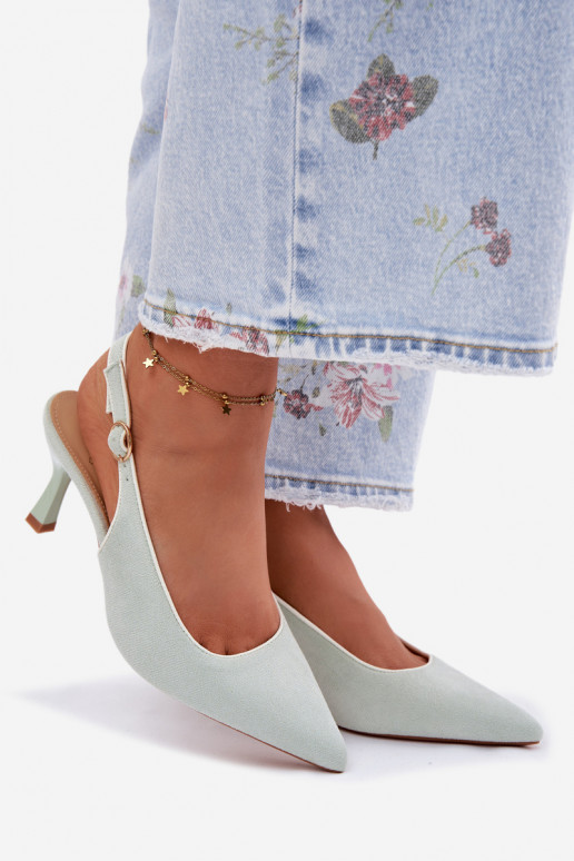 Dames sandalen met dunne hakkenLamóInką mint kleuren Relmira