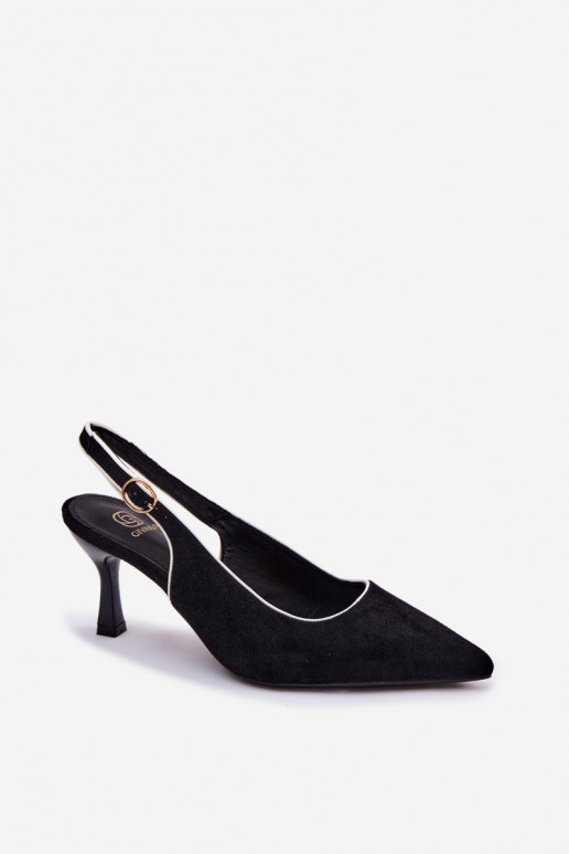 Damen Sandalen mit dünnen Absätzen in schwarzer Farbe Relmira