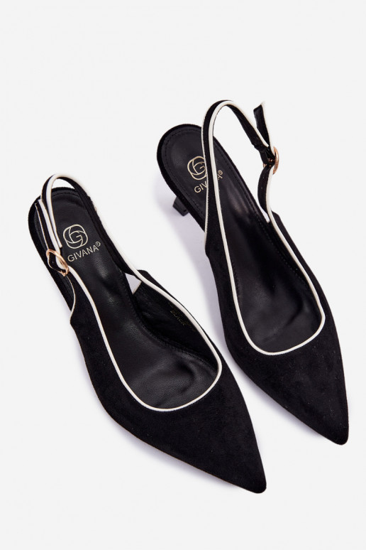Sandales pour femmes à talons fins couleur noire Relmira