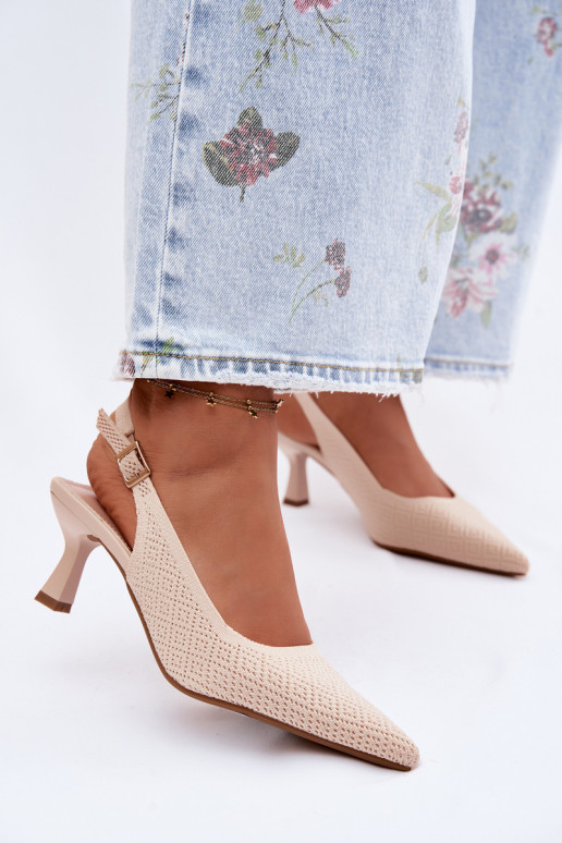  Sandales à talons hauts beige Delessa