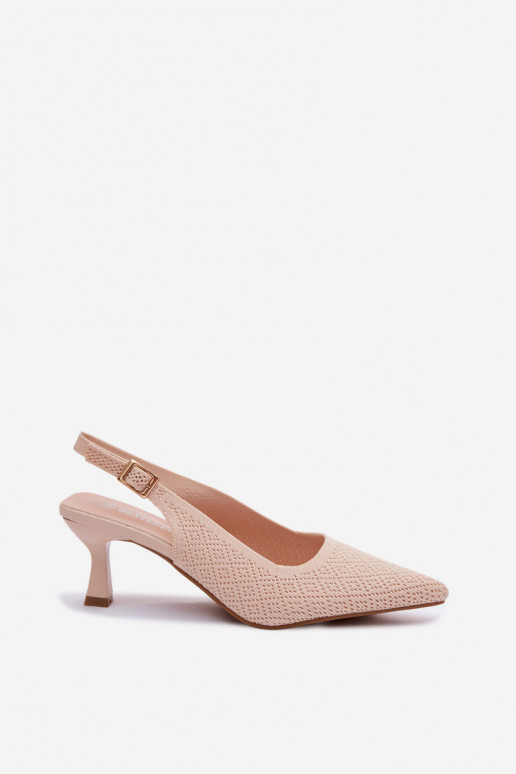 materiaal Sandalen met hoge hak beige Delessa