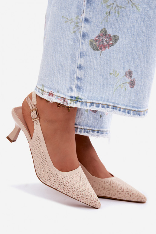  Sandales à talons hauts beige Delessa