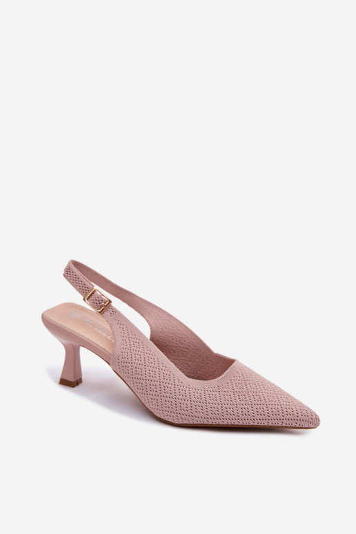 materiaal Sandalen met hoge hak roze Delessa