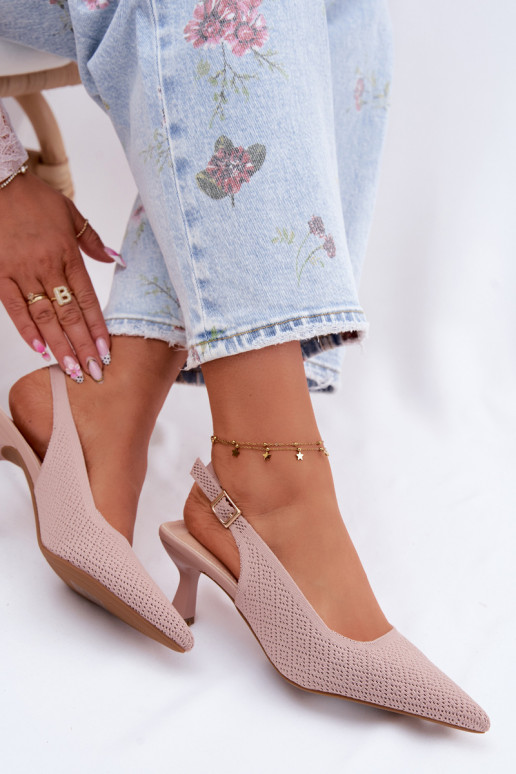 Hoge hakken sandalen in roze kleur Delessa