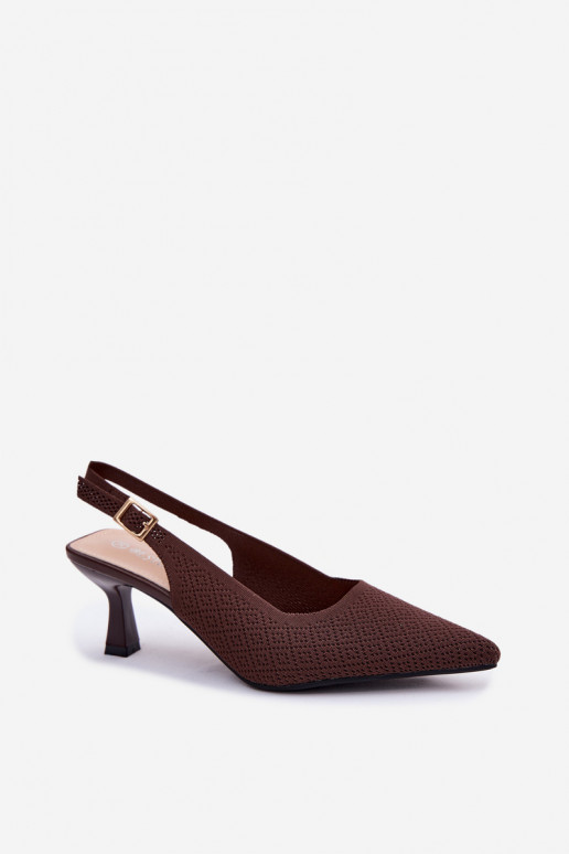 Hoge hakken sandalen in chocoladekleur Delessa